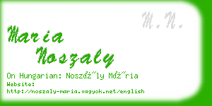 maria noszaly business card